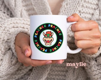 Caneca dos pêssegos dos pêssegos dos pêssegos | Caneca do navegador | Pêssegos príncipes | Caneca Mario Bros | Caneca super de Marios Bros de &lt;br&gt; Entrega Rápida? Nintendo | eu te amo caneca