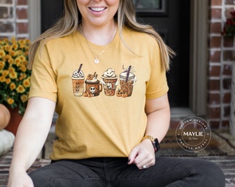 Camisas de café Jack Skellington, camisa de café de outono, moletom de outono feminino, camisa de café do pesadelo antes do Natal, camisa de Sally
