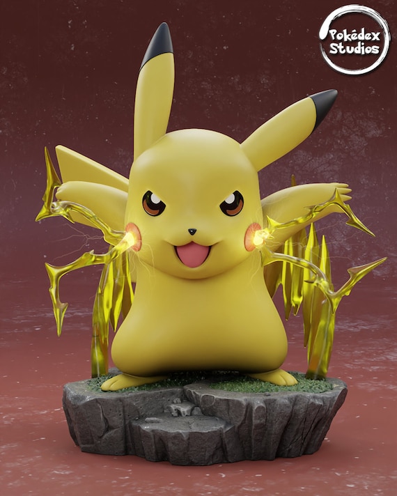 Pikachu STL Pokedex Studios Pokemon STL digital File Fan Art 