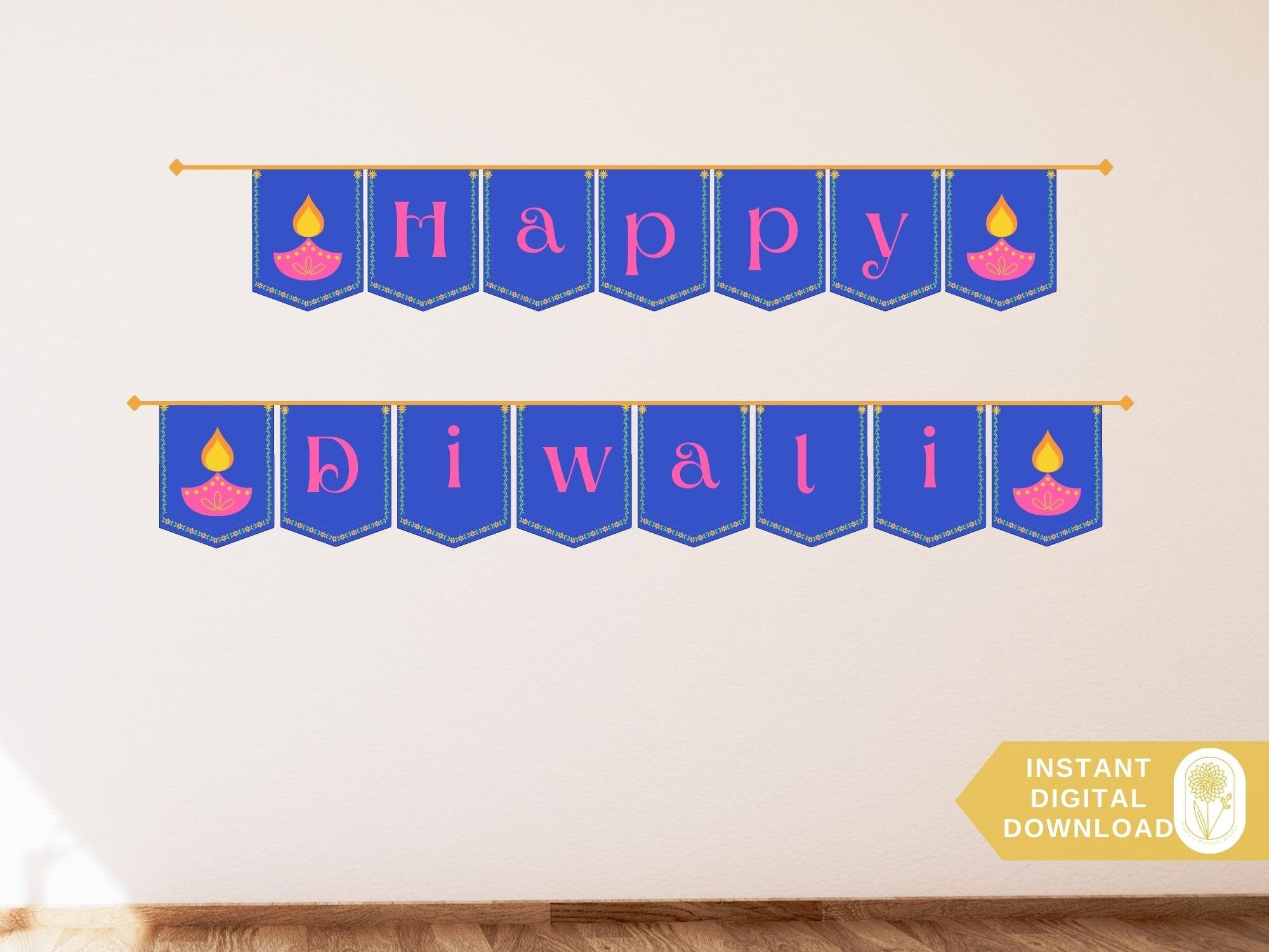 Diwali Banner Happy Diwali Banner Printable Happy Diwali Etsy Australia