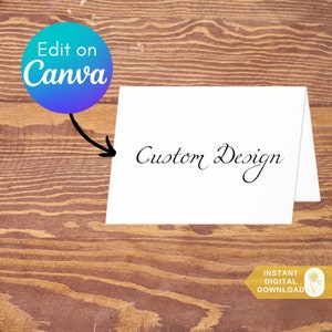 Tent food sign Card | Fold over Place cards | Indian Weddings Buffet signs | Custom Design | Instant download and edit | 2.5 x 3.5 inches