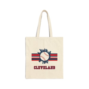 Cleveland Baseball Einkaufstasche - Guardians Einkaufstasche - Cleveland Einkaufstasche - Cleveland Canvas Shopper - Spieltag Zubehör