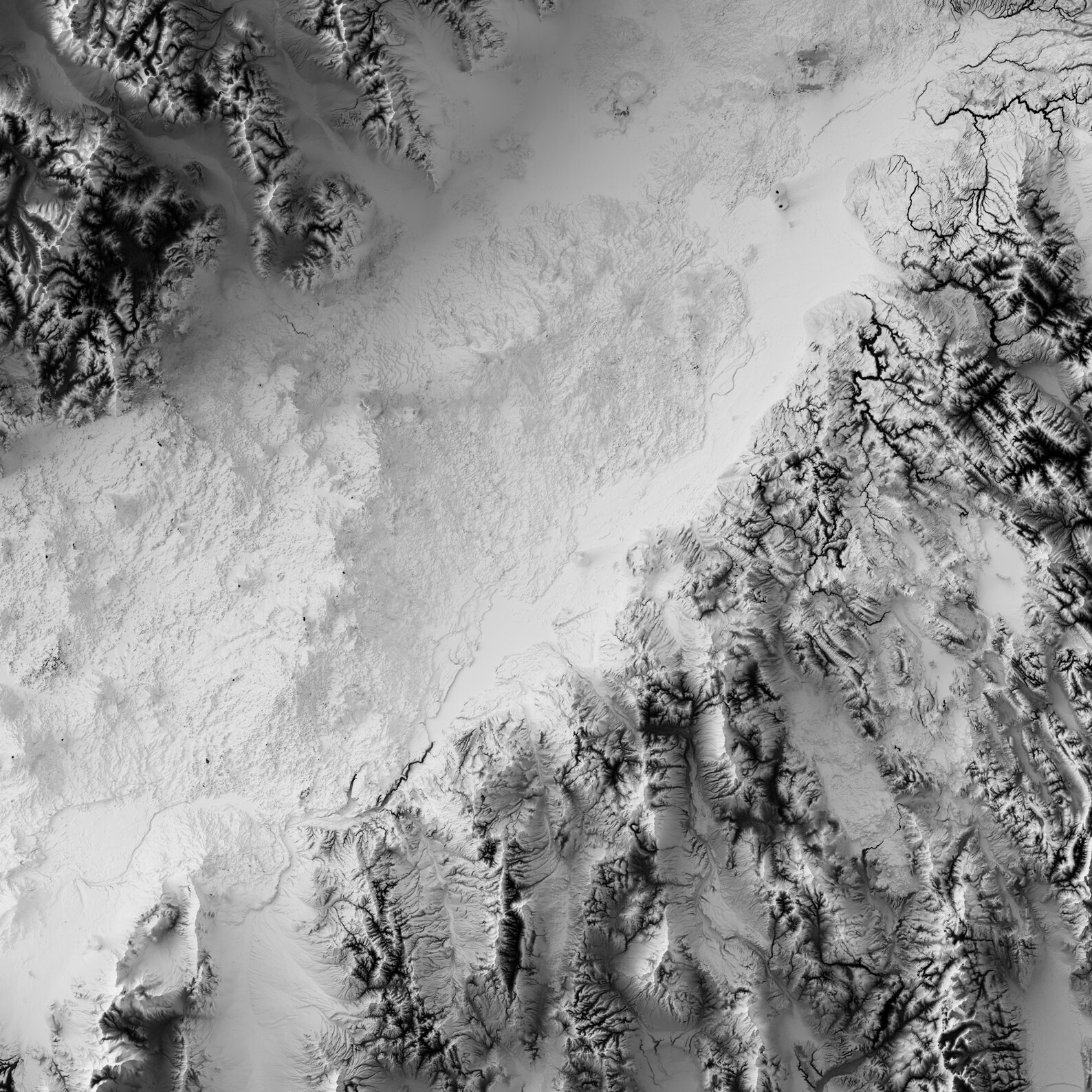 Idaho Elevation Map - Minimalist Black and White Topographic Wall Art ...