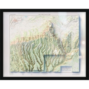 Mesa Verde National Park Topographische Reliefkarte, Wandkunst, perfekt für Abenteurer und Historiker, einzigartiges Geburtstagsgeschenk