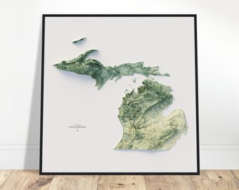 Küstenkarte von Missouri - scharfe minimalistische topographische Wandkunst, moderne Kartographie, schattiertes Relief