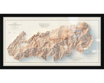 Great Smoky Mountains National Park Map – Vintage Topographic Relief Print for Home and Office, Hiker Gift