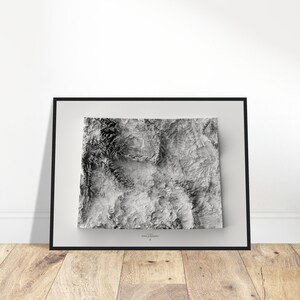 Carte des altitudes du Wyoming, impression topographique d'art mural, art de la cartographie, décoration vintage pour la maison et le bureau, cadeau pour les explorateurs