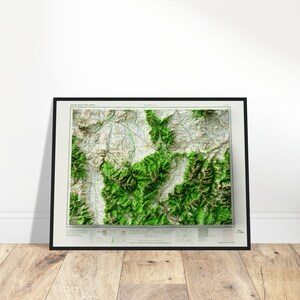 Bozeman Montana Karte, detaillierte Topographie schattiertes Relief, Wandkunst im Vintage-Stil, perfektes Dekor für Geschichtsliebhaber