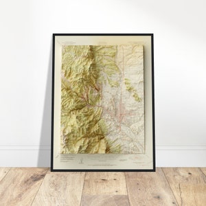 Carte de Colorado Springs - Impression en relief topographique - Décoration pour la maison et le bureau, cadeau parfait pour les explorateurs et les passionnés d'histoire