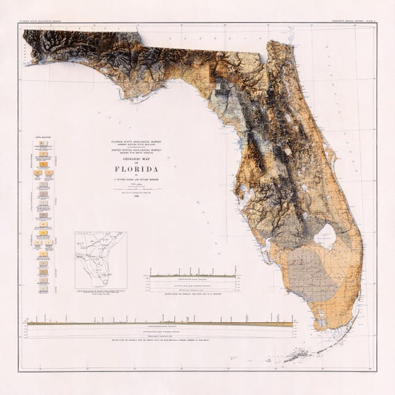Geologic Map Of Florida Florida USA(USGS)[2190x2182] : GeologyMaps