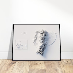Ecuador Landkarte, Höhenkarte, minimalistische topographische Reliefkunst, Wanddekoration für Zuhause & Büro, Geschenk für Geographie-Begeisterte