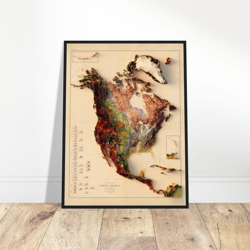 Topographical Map Etsy
