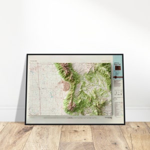 Carte du parc national des Great Sand Dunes, impression d'art mural Colorado, détail de l'altitude, art de la topographie pour la maison et le bureau
