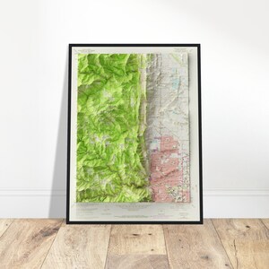 Boulder Colorado Map - Shaded Relief Topographic Print, Vintage Style Wall Art, Perfect Decor for History Enthusiasts