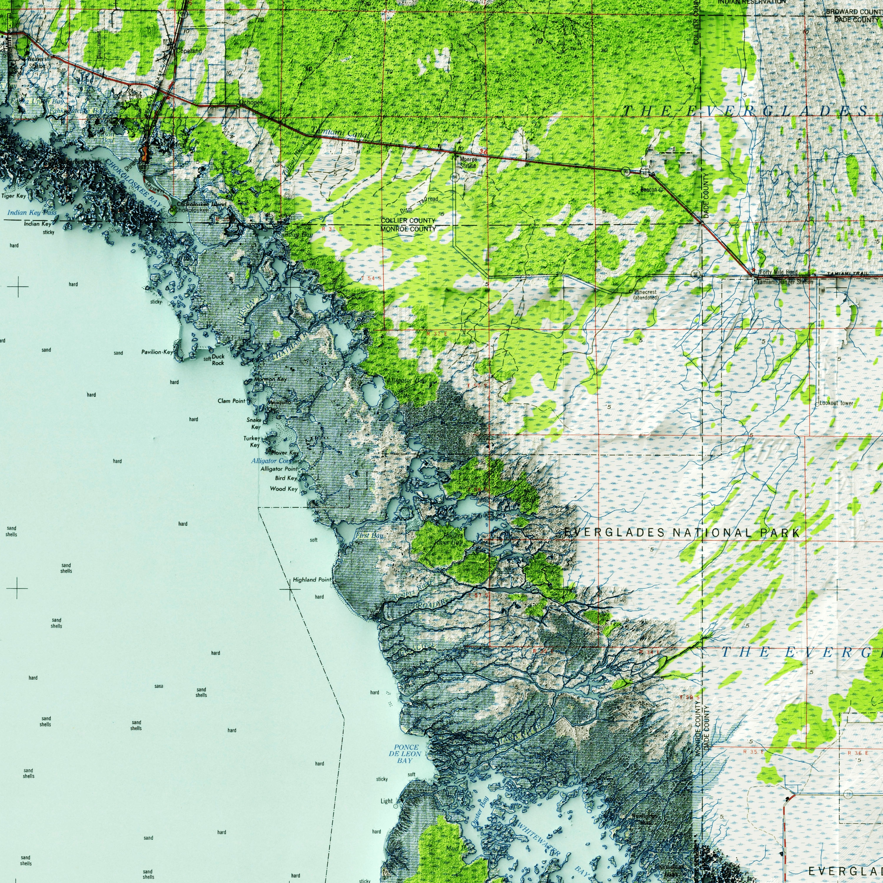 Miami Florida Topographic Map Il Mbyi 