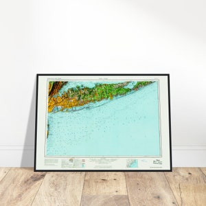 Long Island New York-kaart - gearceerde reliëfprint - gedetailleerde topografie - artistiek decor voor thuis en op kantoor, cadeau voor avonturen
