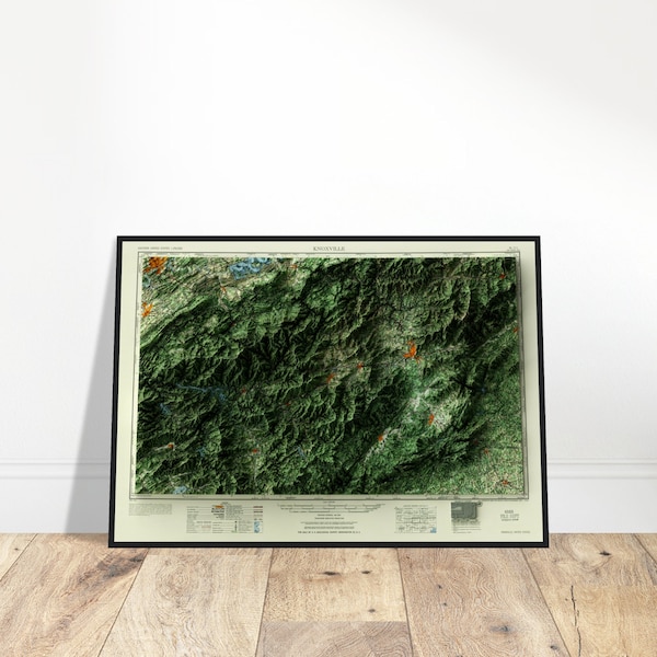 3d Topographic Map of Tennessee - Etsy