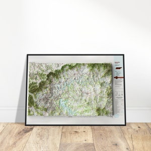 Nashville Tennessee Karte - Vintage schattierter Reliefdruck, Einzigartige Wandkunst, Geschenk des Entdeckers, Historisches Detail