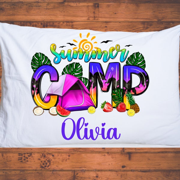 Summer Camp Pillowcase | Camp Gift for Girl | Girls Camp Supplies | Personalized Pillowcase Pillow Case | Custom Summer Camp Care Package