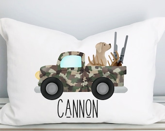 Boys Hunting Personalized Pillowcase | Custom Name Pillow | Hunting Season | Gift for Boy | Boys Birthday Gift | Gift for Kid