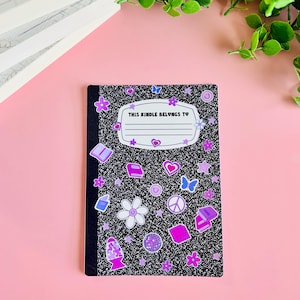 Composition Notebook Kindle Case Insert | Kindle Accessory | Kindle Paperwhite insert | Kindle clear case insert