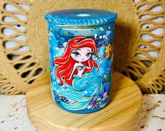 Zeemeermin koffie Snowglobe glazen mok | glazen mok | Glazen koffiemok van 12 oz