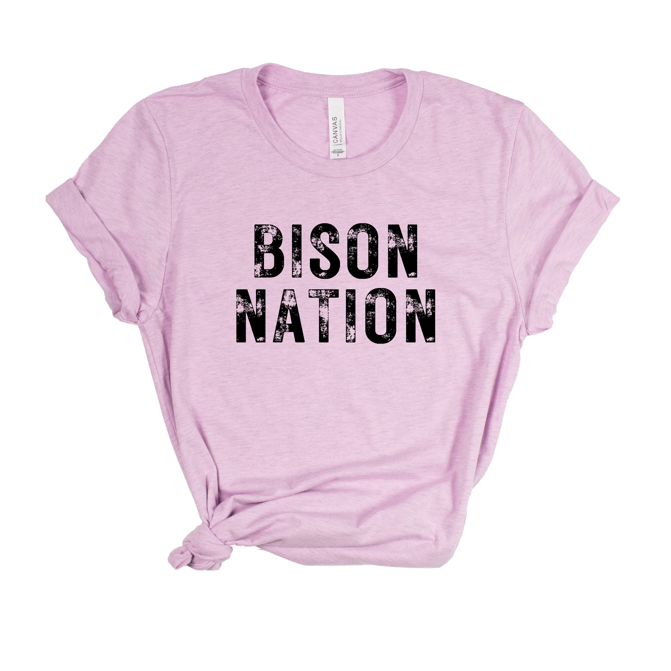 Bison Nation NDSU North Dakota Horns Up Bellacanvas Etsy