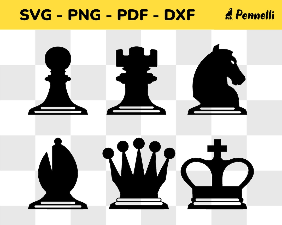 Chess Pieces Svg/Chess game/Jpg/Png/Ai/Basic chess (2360954)