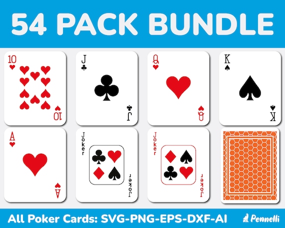 Playing Card SVG, Playing Card Suits Svg, Full Deck of Cards Svg, Commercial Use Svg, Poker Cards Suits Svg Cut Files for Cricut, Clipart