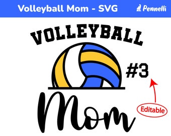 Volleyball Mom Svg Cut File for Cricut, Silhouette, Sublimation Volleyball Svg Editable