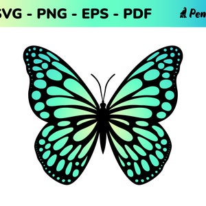 Butterfly SVG, Layered Butterfly SVG, Butterfly Silhouette, DIY Butterfly Gifts, Butterfly Clipart, Butterfly Cricut Cut file Png Dxf Eps