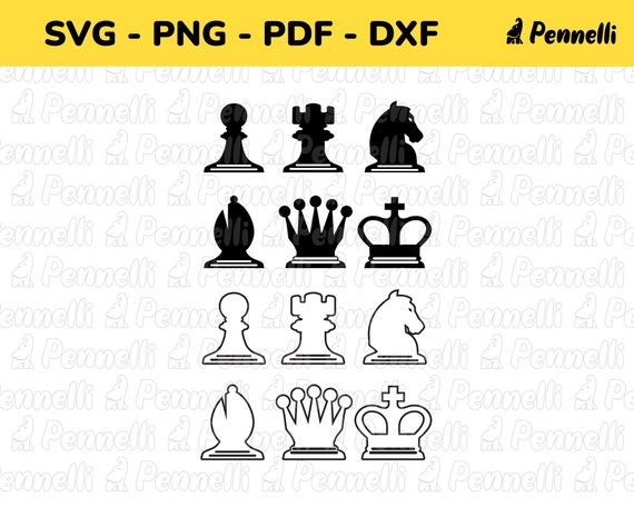 All Chess Pieces, Black And White, From Pawn To King And Queen. Flat Style  Vector Illustration. Royalty Free SVG, Cliparts, Vectors, and Stock  Illustration. Image 73418601.