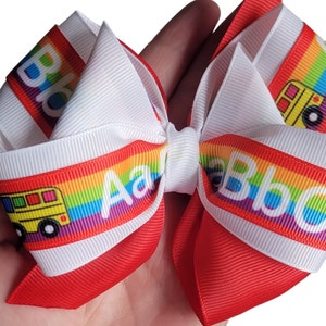 Beautiful Red and White Hair Bow | School Hair Clip | Back to School Hair Clips | Back to school Hair Bows | Hair Accessories School