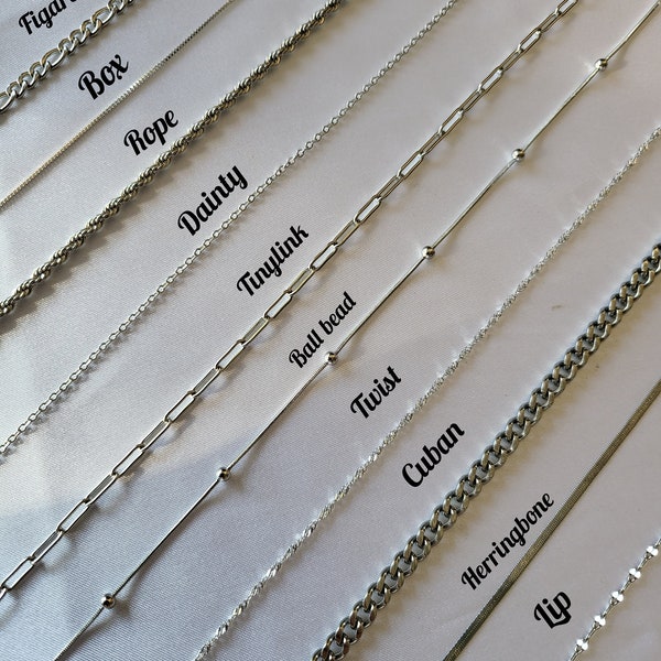 Tarnish Resistant Sterling Silver Chain Etsy