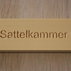 BEIGE Namensschild für Sattelkammer Bild 4