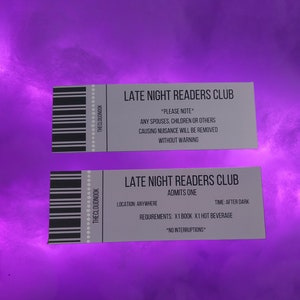 Entrance ticket bookmark