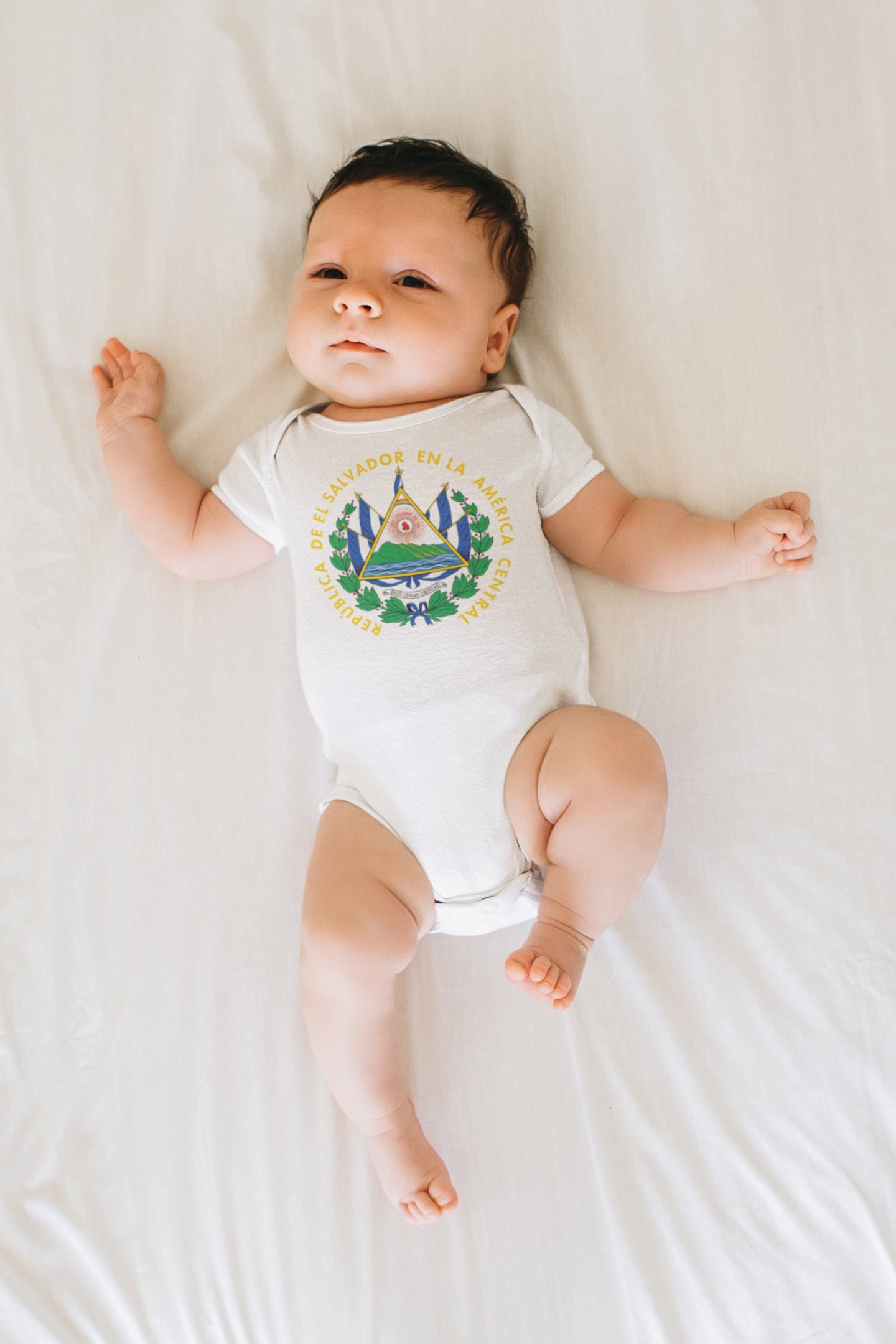 El Salvador Baby onesie with El Escudo