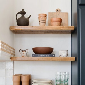 Modern Wood Floating Shelf for Kitchen and Livingroom,Decorative Wall Shelves,Wooden Floating Shelving Unit, Custom Wall Shelf, Wall Shelves