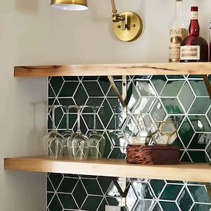 Custom Floating Shelves Wood Shelving Unit for Wall Shelf Decor Wall Mounted Shelves with Brackets Sturdy Shelves Wooden Rustic Wall Shelves