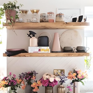 Modern Wood Floating Shelf for Kitchen and Livingroom,Decorative Wall Shelves,Wooden Floating Shelving Unit, Custom Wall Shelf, Wall Shelves