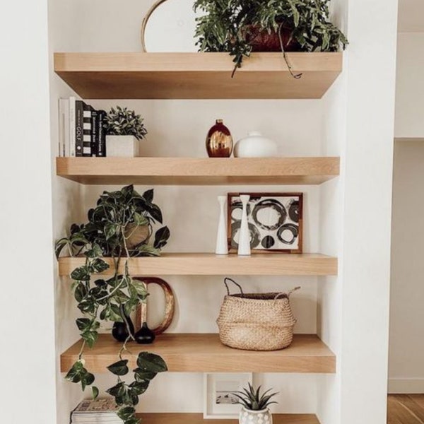 Modern Wood Floating Shelf for Kitchen and Livingroom,Decorative Wall Shelves,Wooden Floating Shelving Unit, Custom Wall Shelf, Wall Shelves