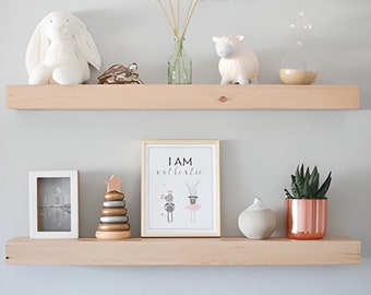 Modern Wood Floating Shelf for Kitchen and Livingroom,Decorative Wall Shelves,Wooden Floating Shelving Unit, Custom Wall Shelf, Wall Shelves