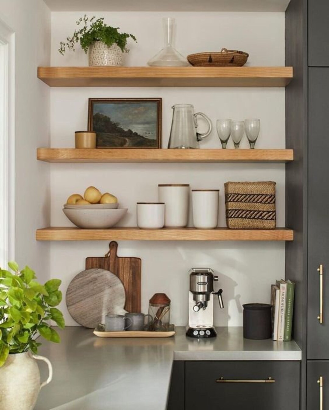 Modern Wood Floating Shelf for Kitchen and Livingroom,decorative Wall ...