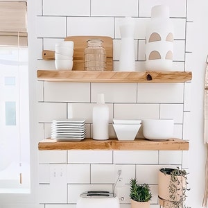 Modern Wood Floating Shelf for Kitchen and Livingroom,Decorative Wall Shelves,Wooden Floating Shelving Unit, Custom Wall Shelf, Wall Shelves