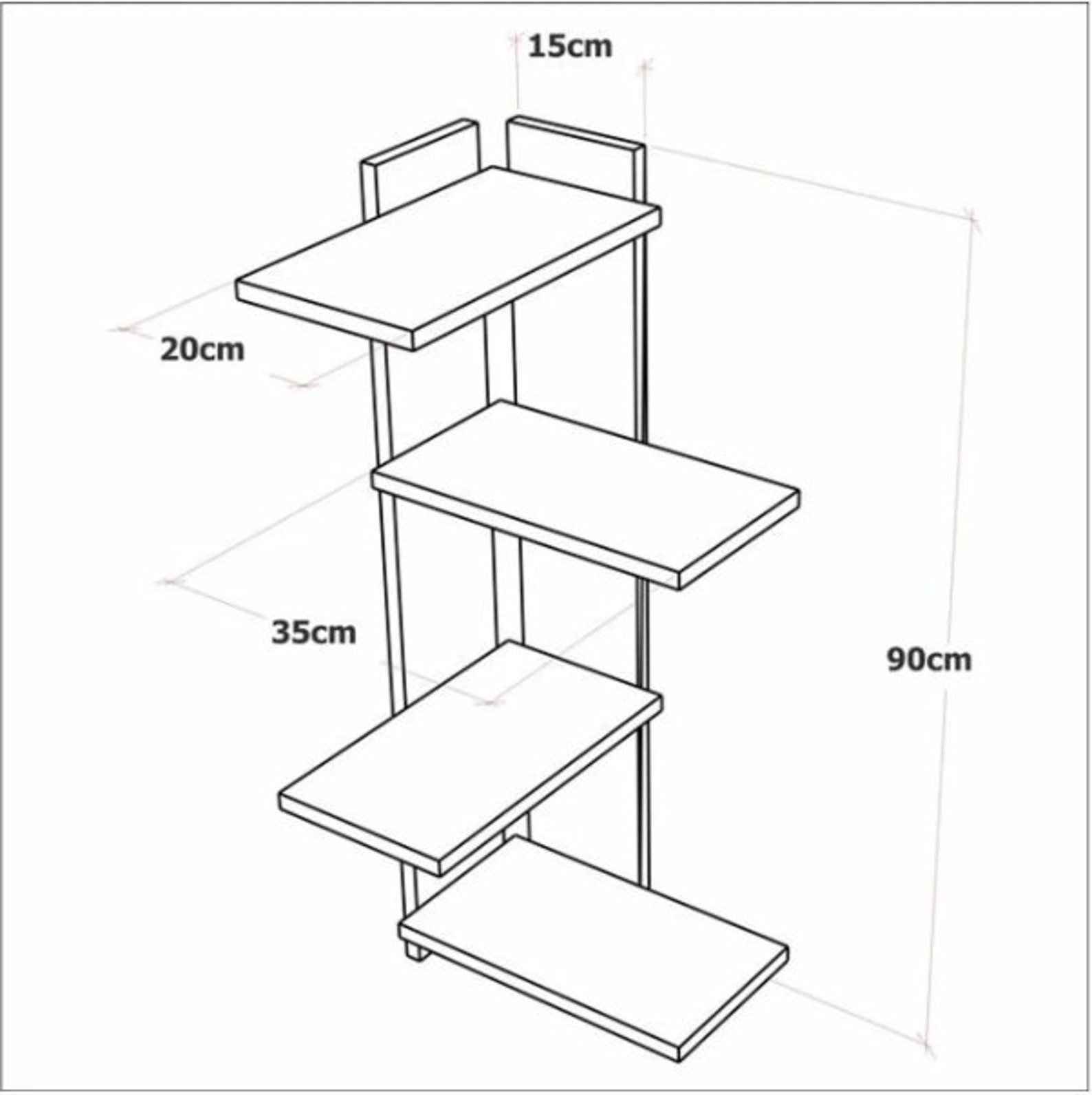 Black and White Floating Shelves for Home and Kitchenfloating Etsy