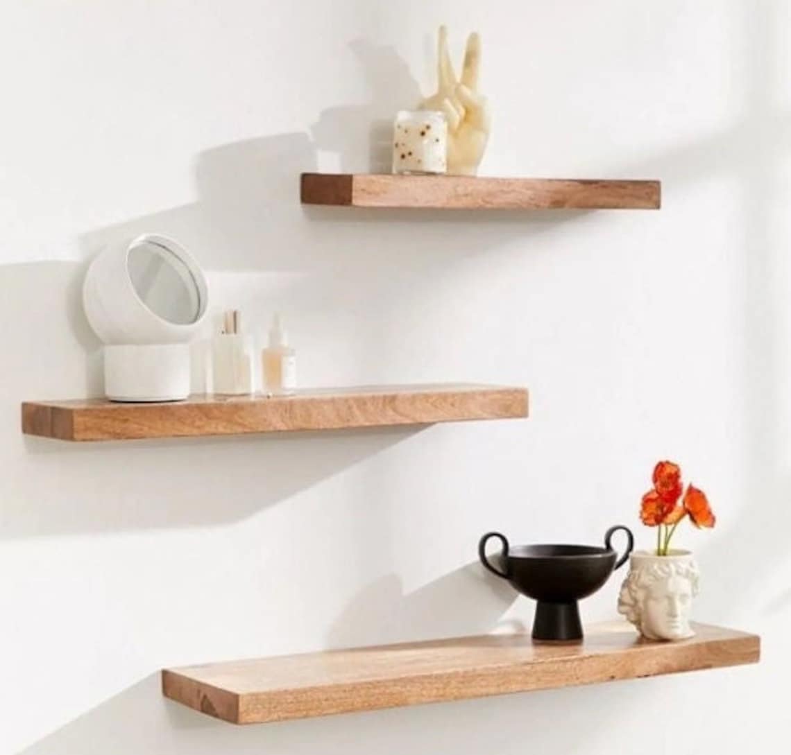 Modern Wood Floating Shelf for Kitchen and Etsy
