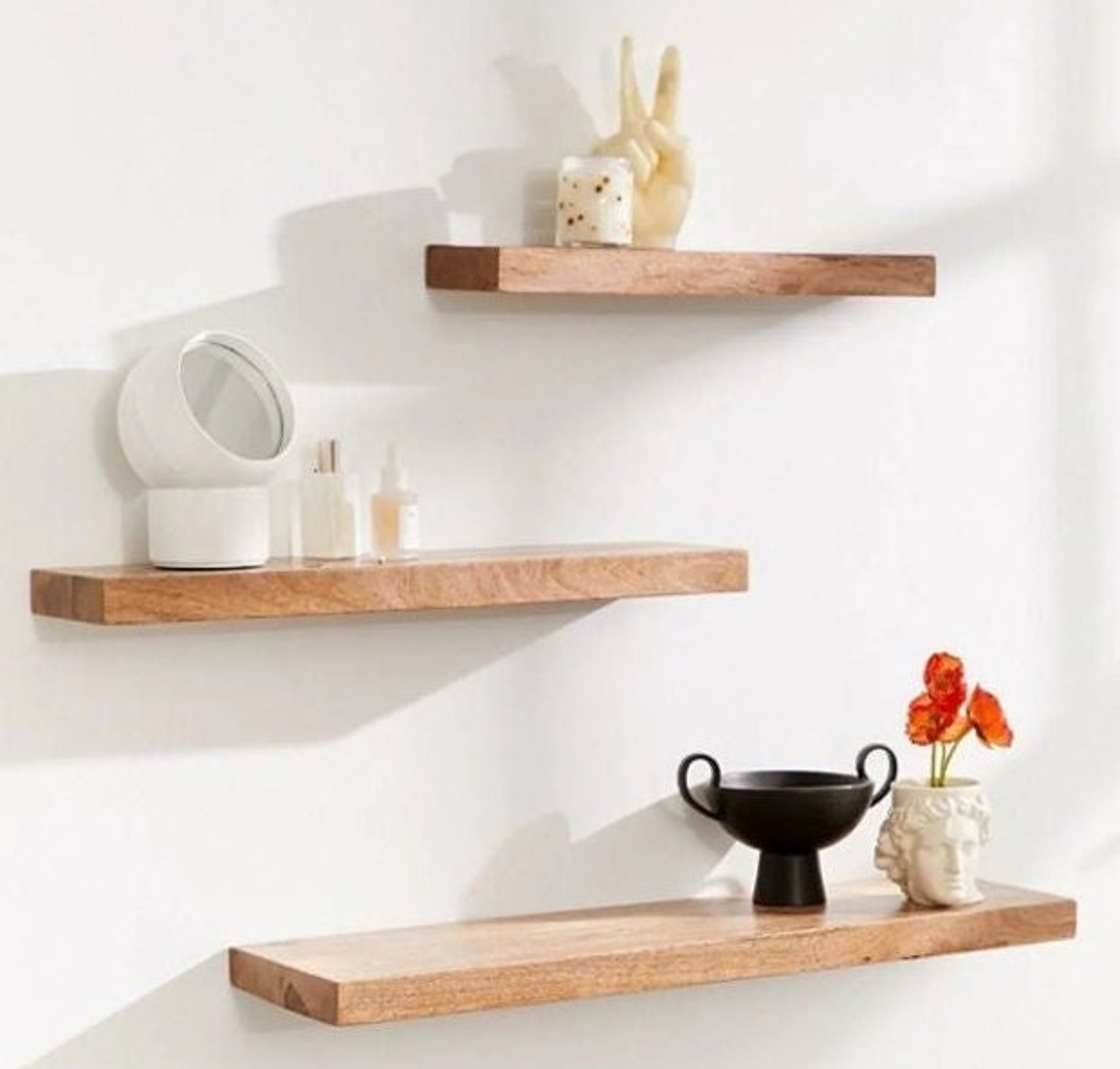 Modern Wood Floating Shelf for Kitchen and Etsy