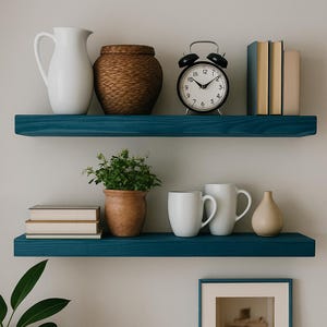 Modern Wood Floating Shelf for Kitchen and Livingroom,Decorative Wall Shelves,Wooden Floating Shelving Unit, Custom Wall Shelf, Wall Shelves
