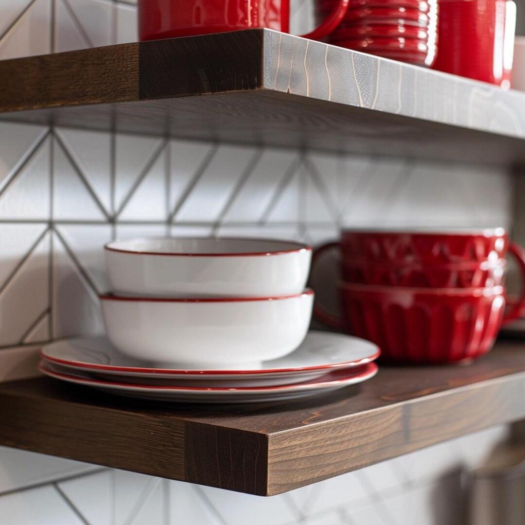 Modern Wood Floating Shelf for Kitchen and Livingroom,decorative Wall ...