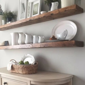 Modern Wood Floating Shelf for Kitchen and Livingroom,Decorative Wall Shelves,Wooden Floating Shelving Unit, Custom Wall Shelf, Wall Shelves